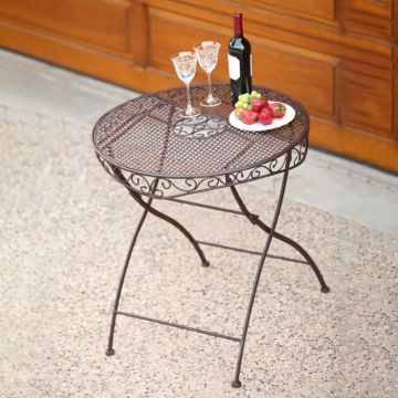 Wrought Iron Folding Table